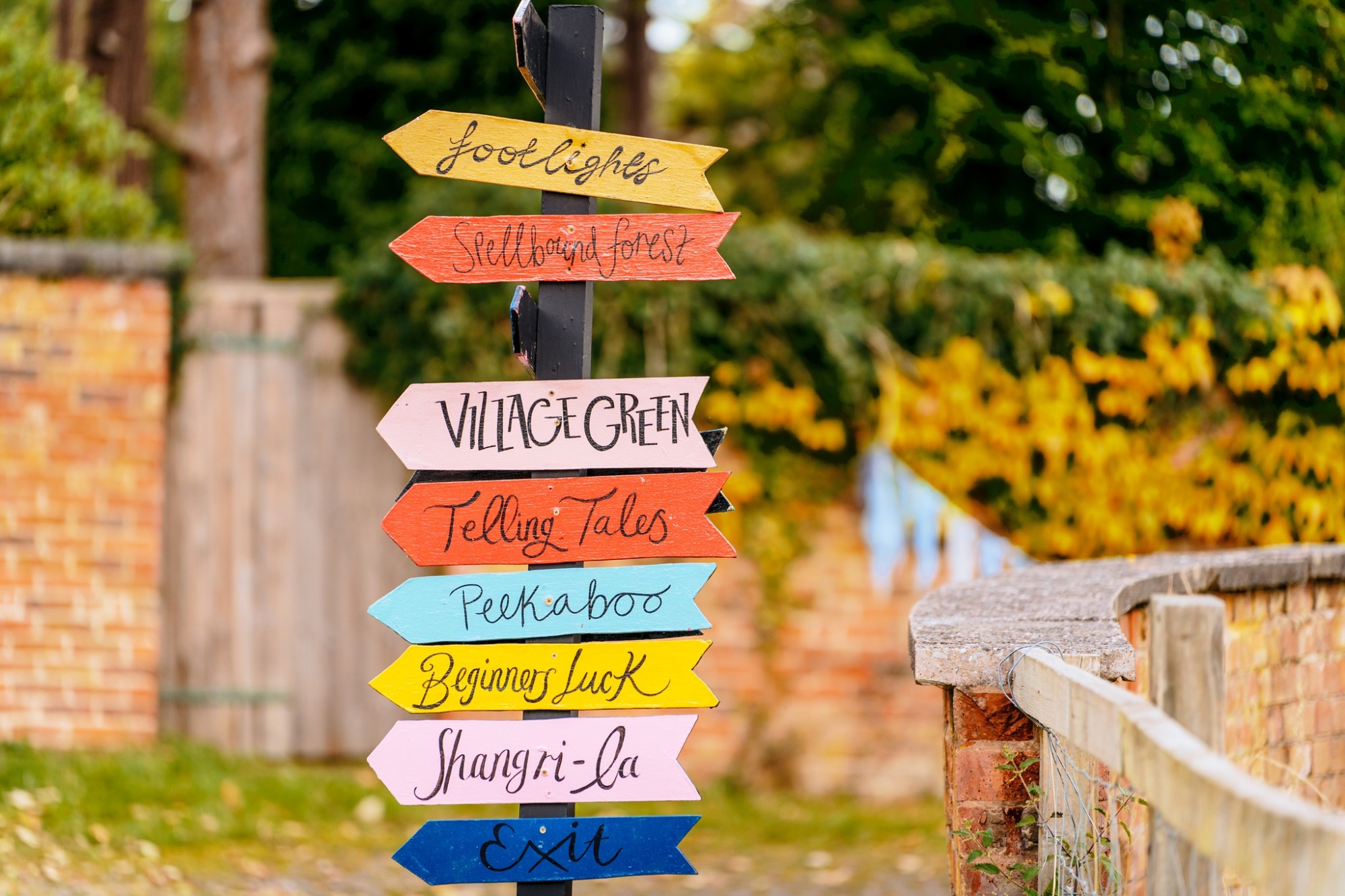 Lovely handwritten signs showing festival goers what is available